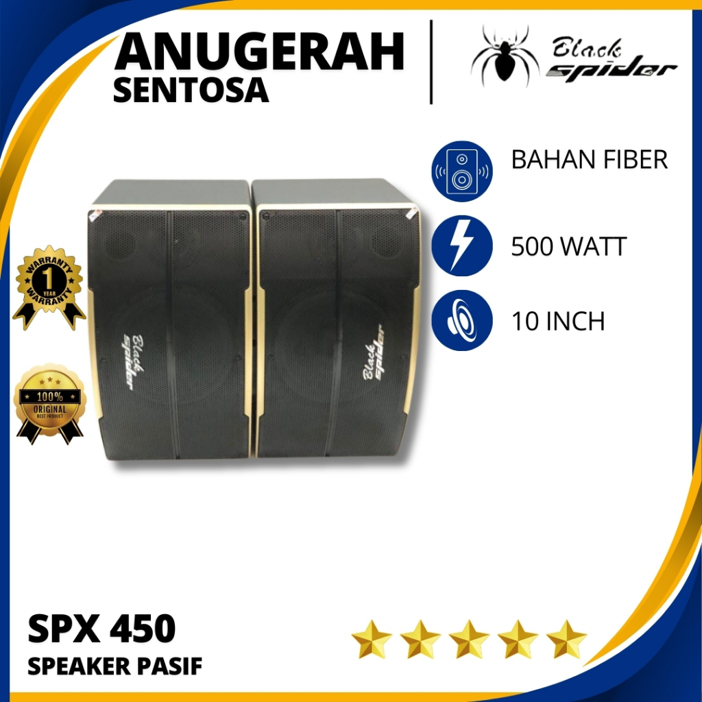 Speaker Pasif Black Spider SPX 450 Ukuran 10 Inch Original