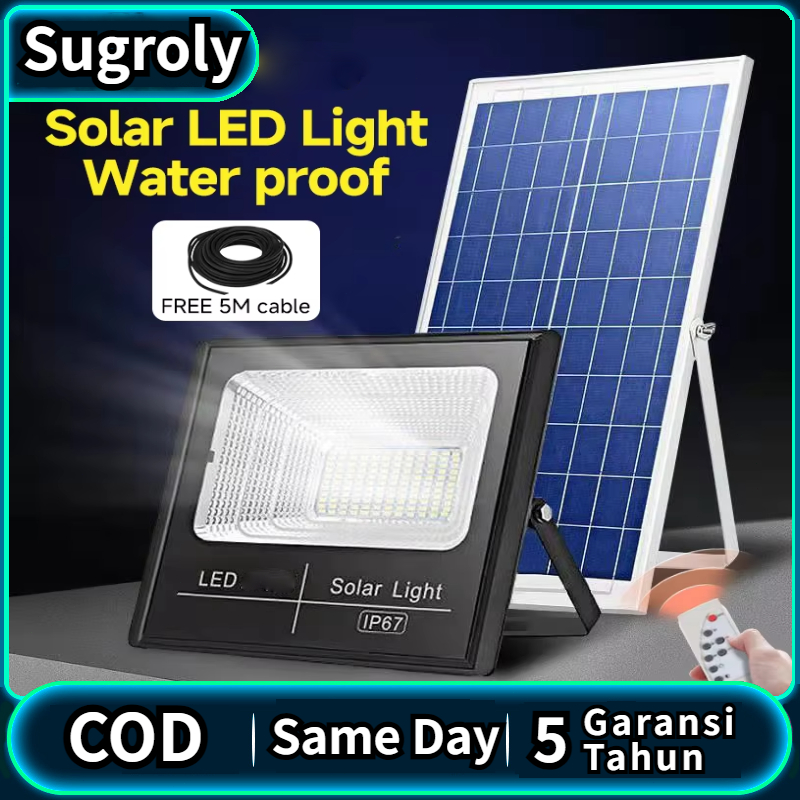 LansungProses- Sugroly Lampu Tembak Solar Cell Lampu Sorot Solar Cell /300 Watt Lampu Led Tenaga