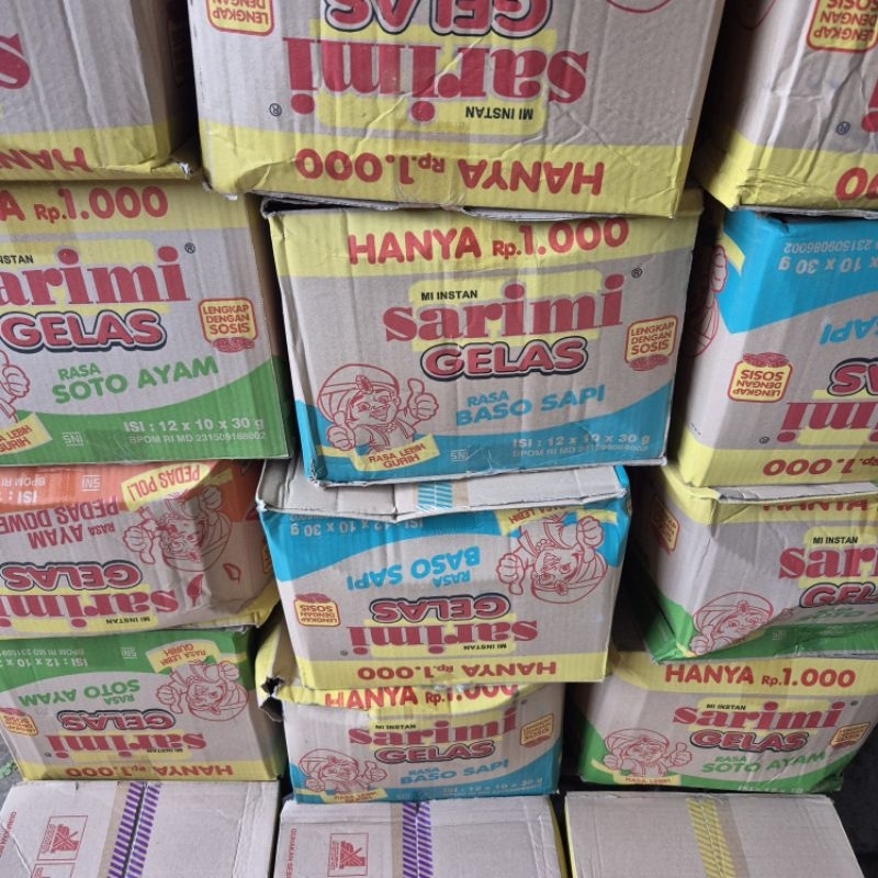 

Sarimi Gelas 1 Karton isi 12 Renteng Murah (Bisa Req Rasa Jika Ada)