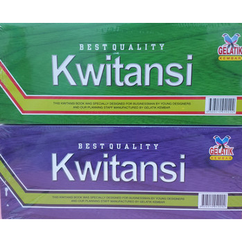 

Kuitansi merk gelatik ukuran Besar isi 50 Lembar / Bukti Kwitansi KT 50 B.