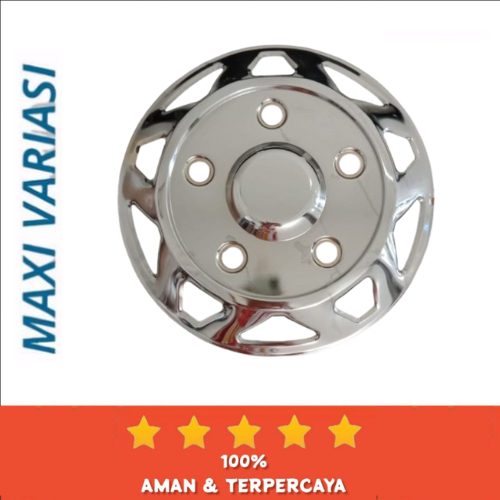 Sepasang Wheel Dop Chrome Truk Lubang 5 Bag Depan