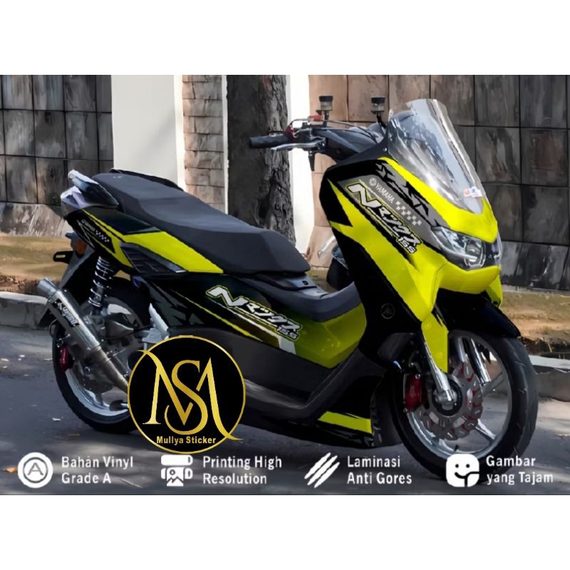 Stiker Decal Nmax New 2020 Full Body Grafis Kuning Terbaru