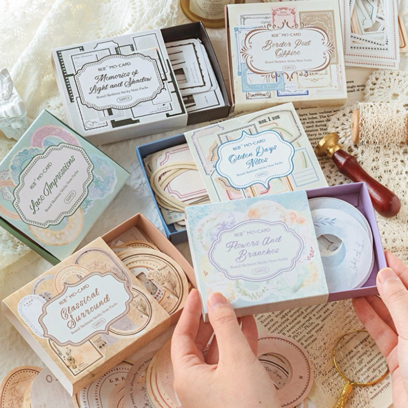 

(2EA) sticker washi + paper art deco dekor kertas hias frame bingkai memo journaling