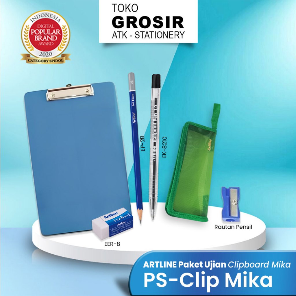 

GROSIR Paket Ujian Artline Alat Tulis Sekolah PS-Clip Mika