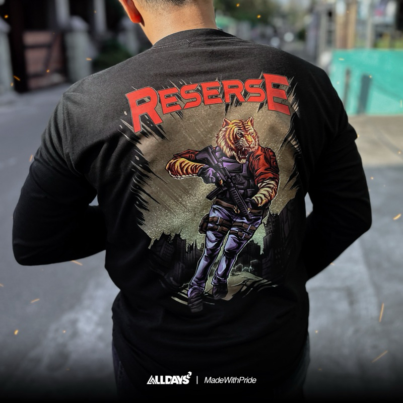 ALLDAYS - Baju Kaos Atasan Tactical hitam putih RESERSE