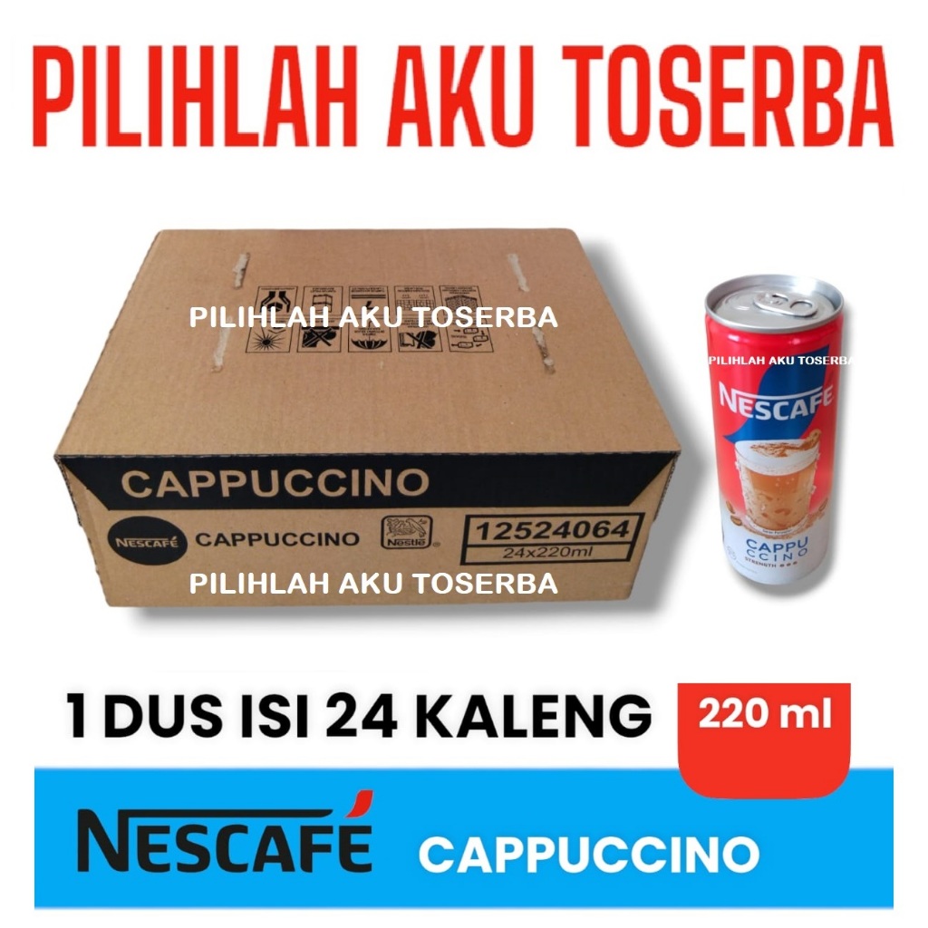 

Kopi Nescafe Kaleng CAPPUCCINO Can 220 ml - ( HARGA 1 DUS ISI 24 KALENG )