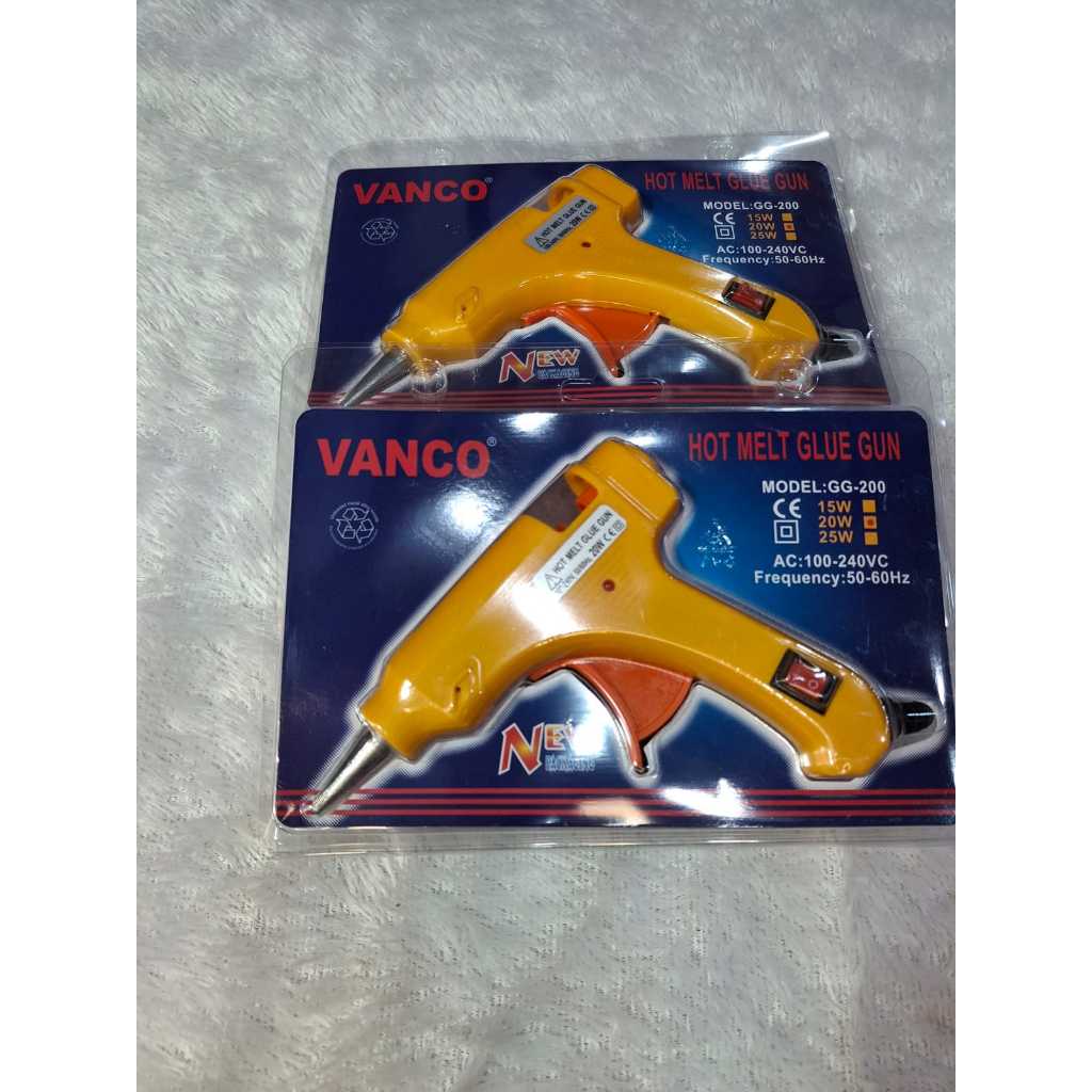 

Hot Melt Glue Gun Vanco/ Alat Lem Tembak Merek Vanco