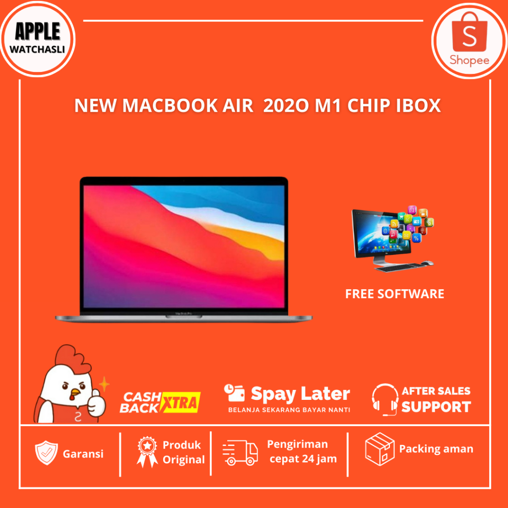 Newwww Ibox and CPO Laptop MacBook Air M1 Air M2 Chips 2020 2022 8GB 13" 256GB / 512GB GRAY GOLD SIL