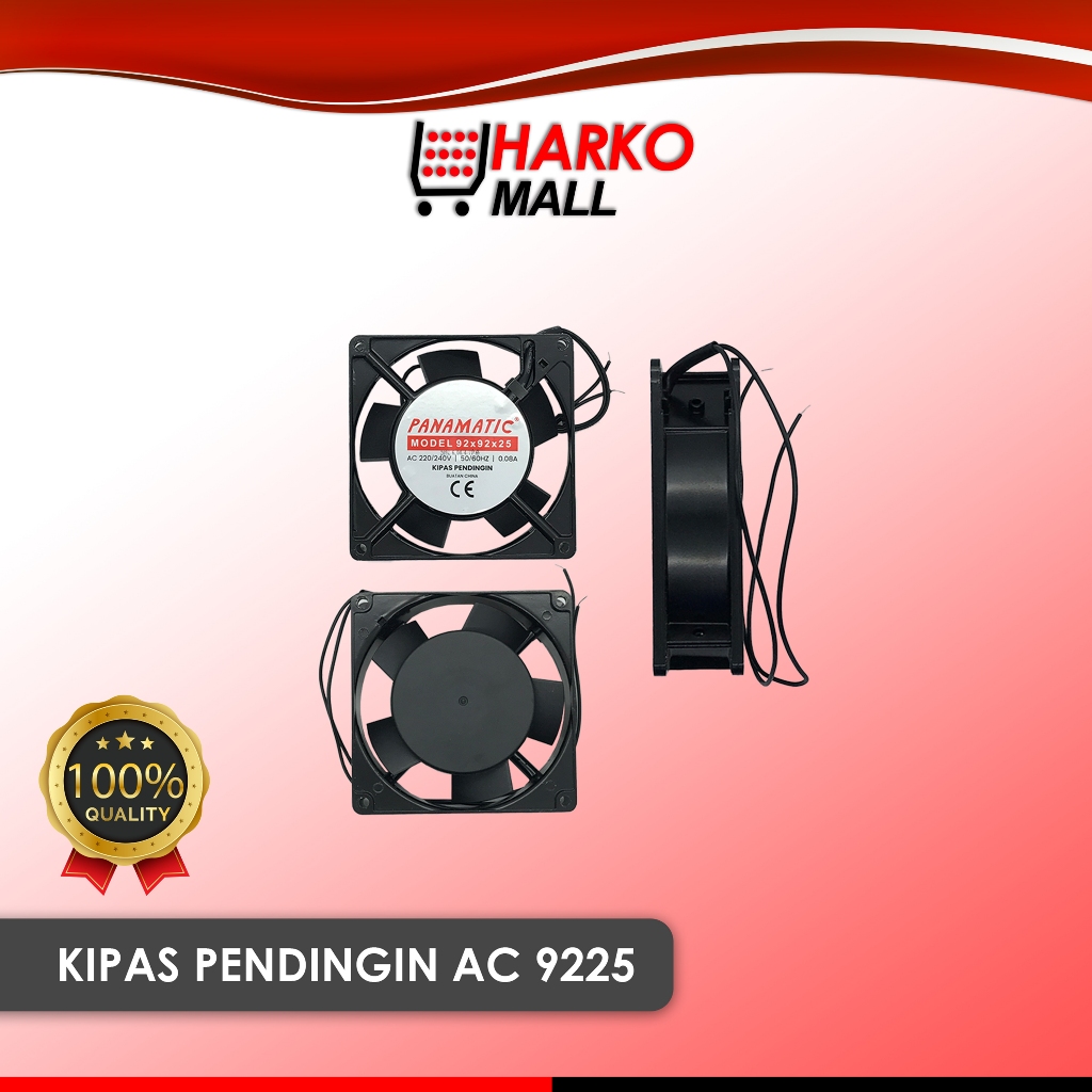 Kipas Angin Pendingin Internal Fan AC 9225 AC 220V - Cooling Fan ukuran 92mm x 92mm x 25mm