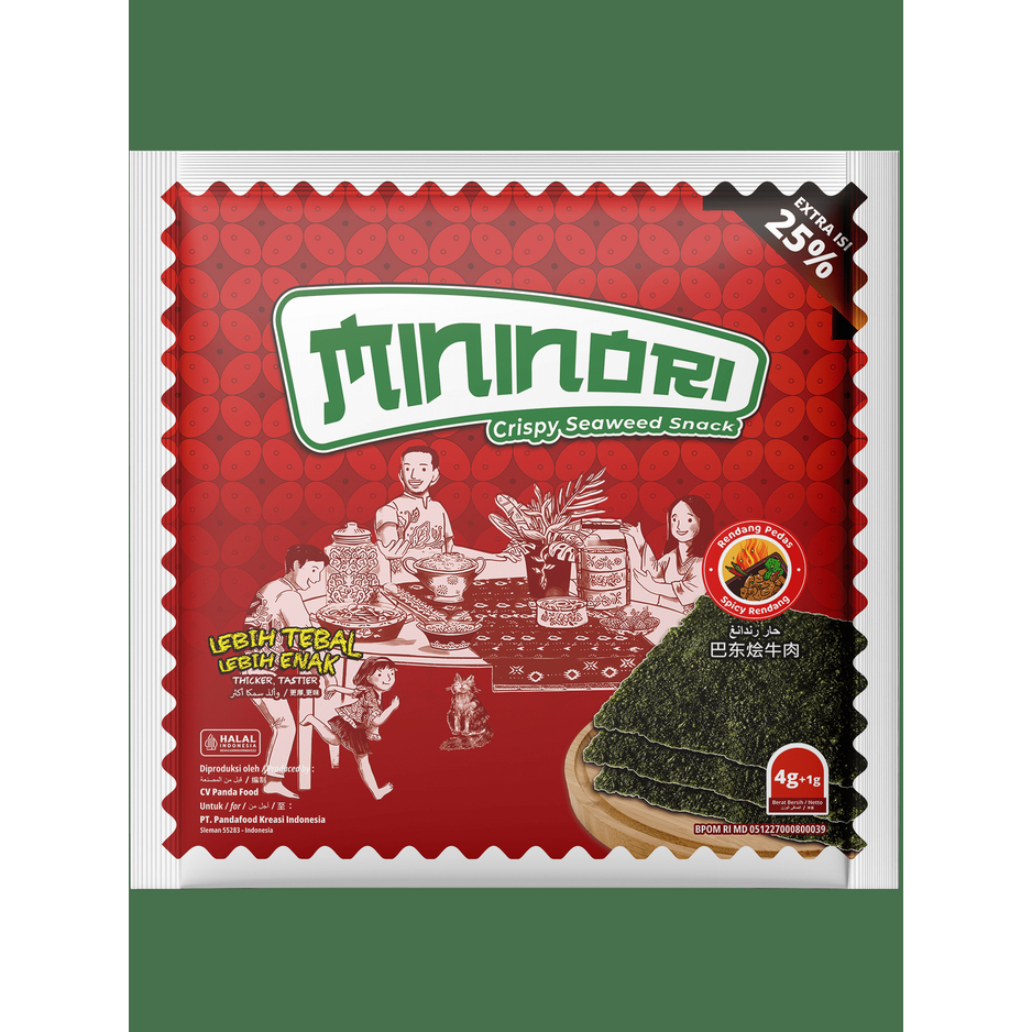 

MININORI CRISPY SEAWED SPICY RENDANG 4gr