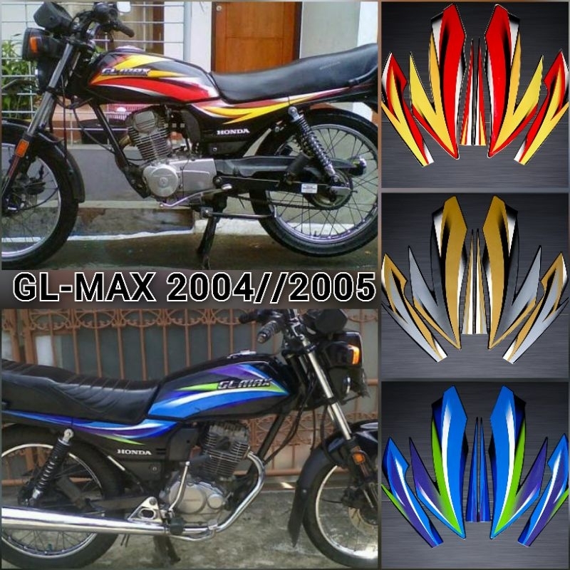 STRIPING LIST STANDART MOTOR HONDA GL MAX 2004 2005 MERAH HITAM BIRU GOLD