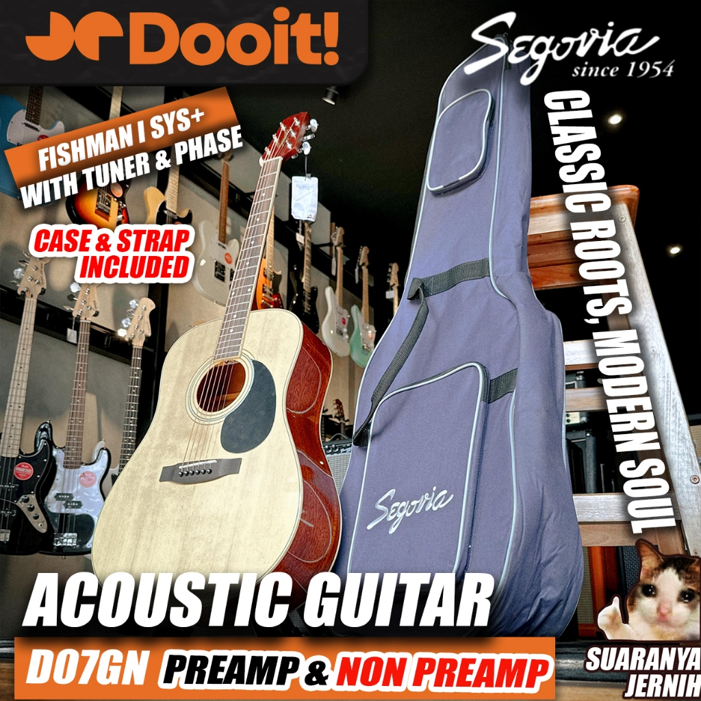 Segovia D07GN D07 GN D 07 GN Gitar Akustik Acoustic Guitar Fishman ORIGINAL