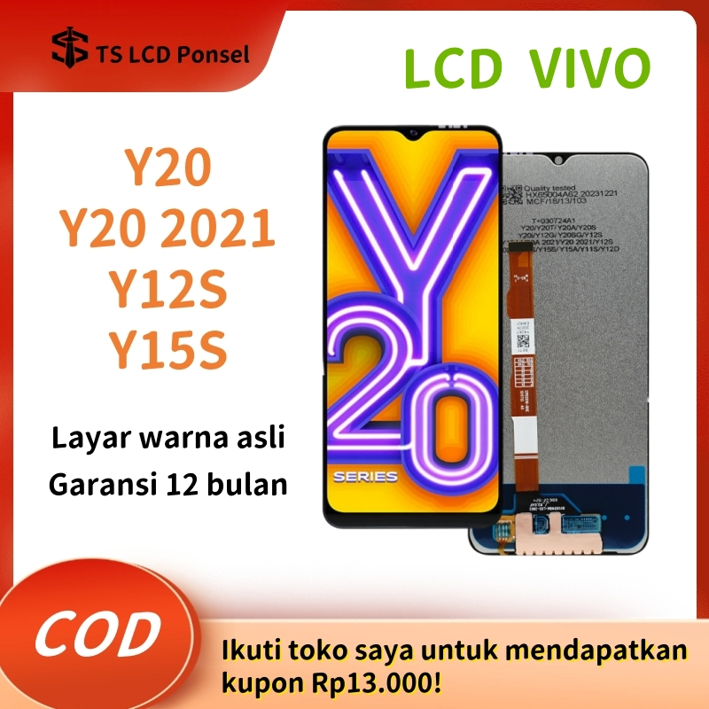 【Asli】LCD VIVO Y20 / Y12S / Y15S / Y20 2021 / Y20s / Y01 / Y20i layar LCD lcd vivo y20 y20s y12s ori