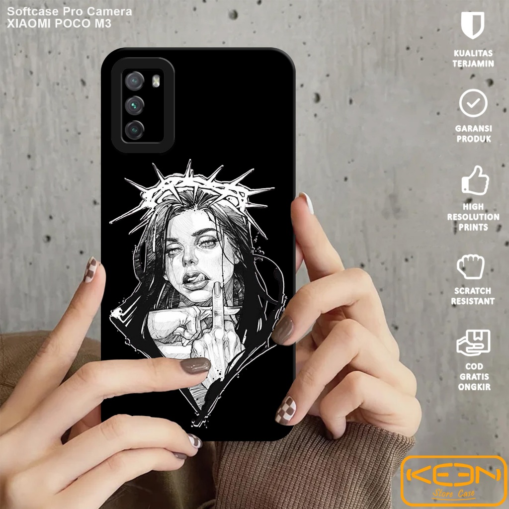 Case Xiaomi Poco M3 - Casing Hp Xiaomi Poco M3 Motif Black - Softcase Xiaomi Poco M3 - Softcase Hp X