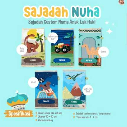 Kids Diary Plus - [PO] Sajadah Anak Custom Nama