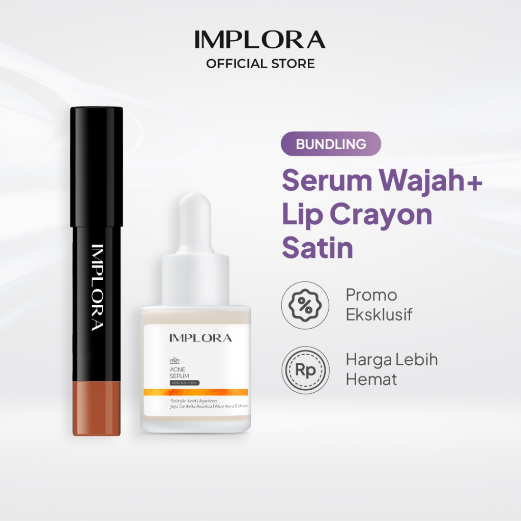 Implora Serum Wajah + Lip Crayon Satin