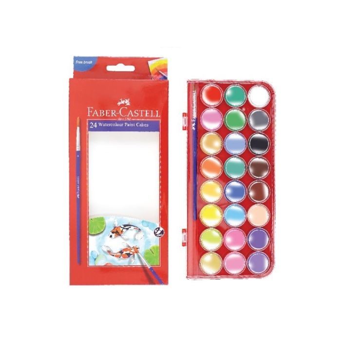 

fabercastell watercolours paint cakes set/cat air padat 24 warna