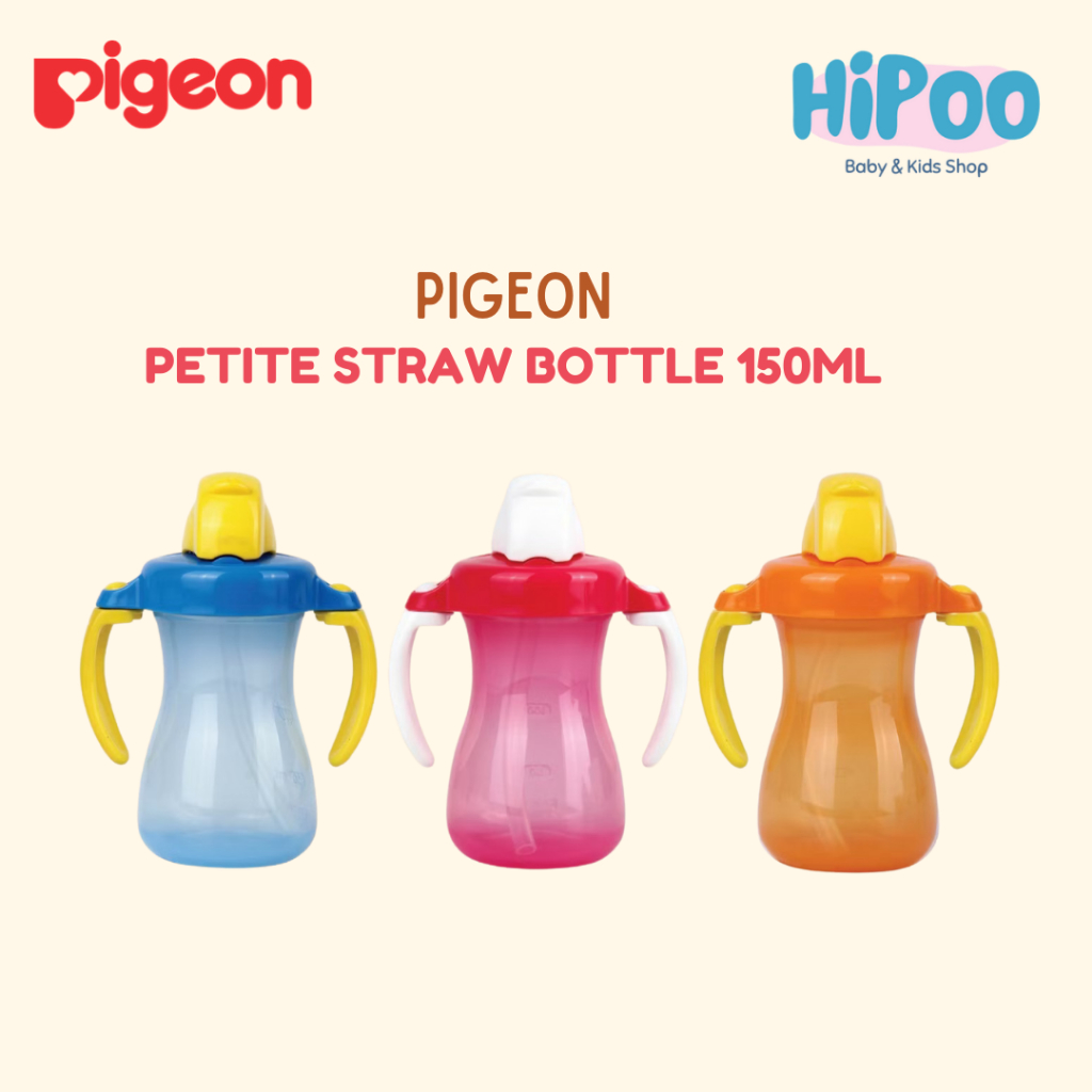 PIGEON Petite Straw Bottle | Botol Minum Bayi | Botol Minum Bayi Sedotan