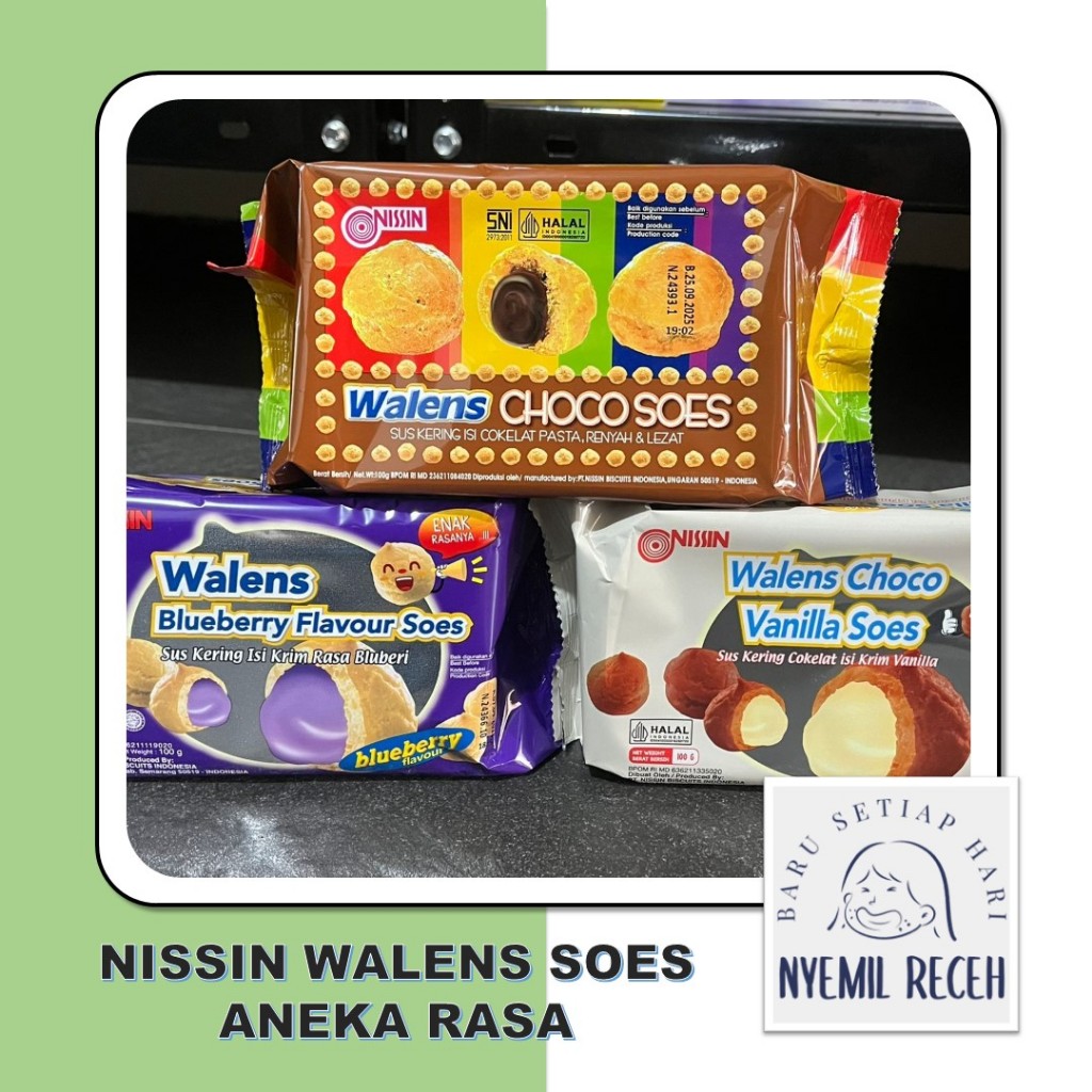 

Nissin Walens Soes 100Gr Kue Soes Aneka Rasa