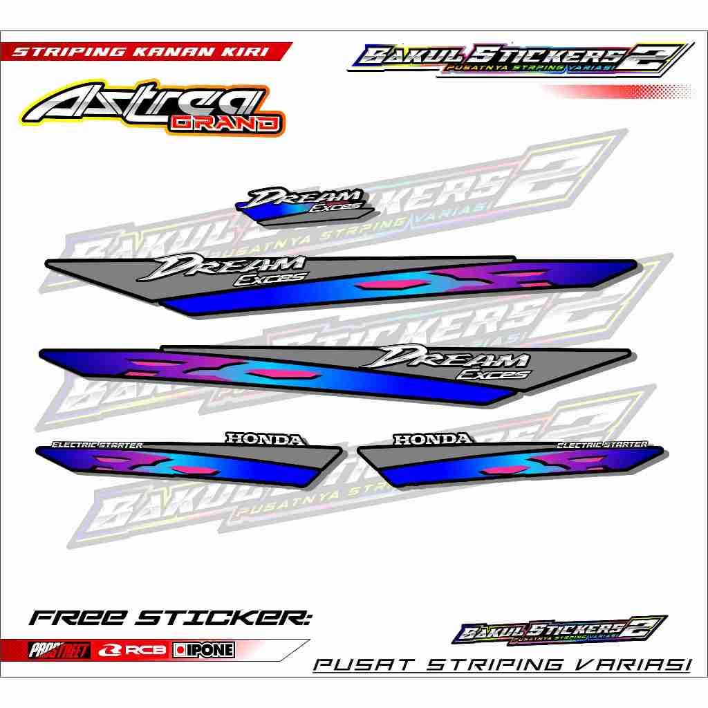 STRIPING VARIASI HONDA ASTREA GRAND / STICKER LIST MOTOR HONDA ASTREA GRAND