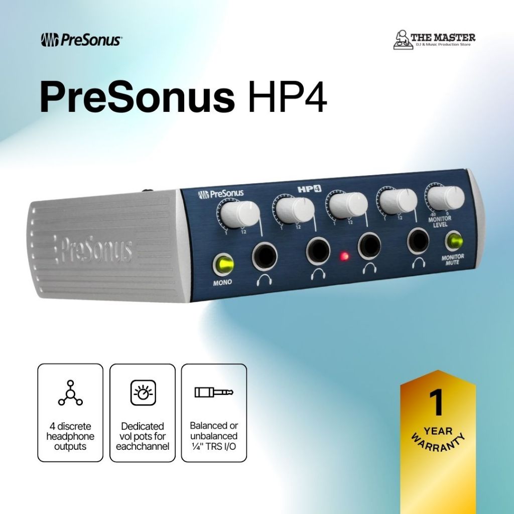PreSonus HP4 4 Channel Headphone Amplifier