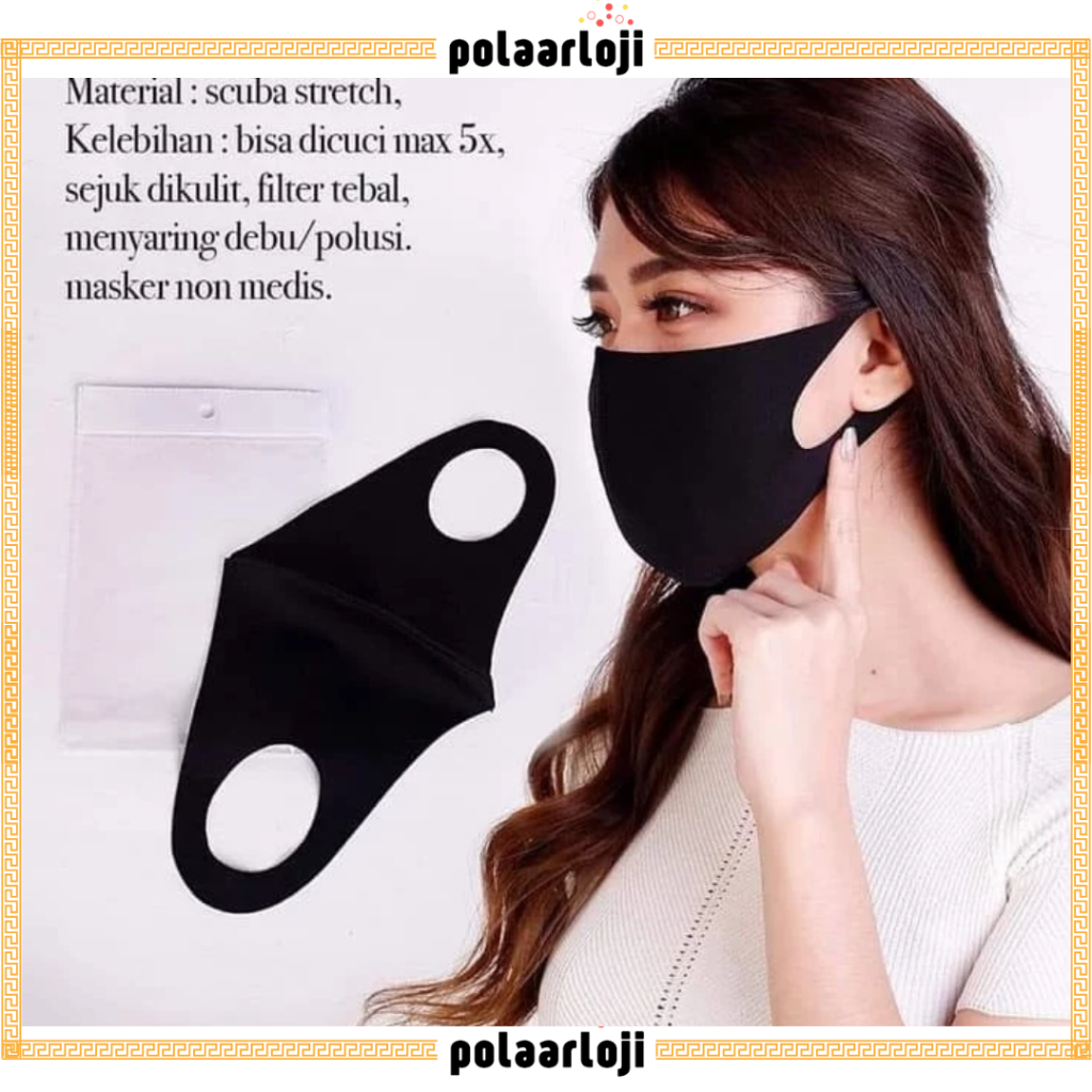 PA MASK MASKER HITAM KPOP KOREA SCUBA ANTI DEBU MK018