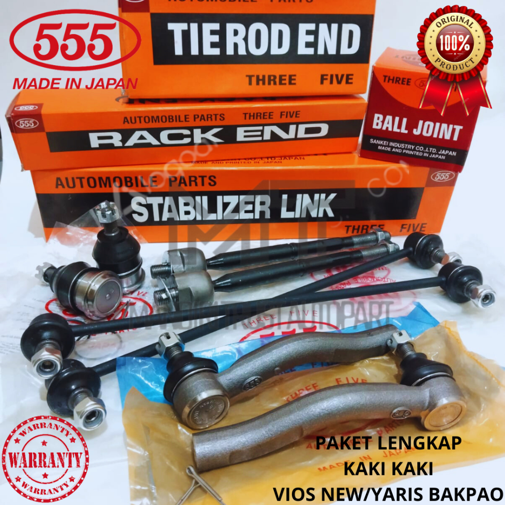 Kaki Vios Yaris Paket Kaki Kaki Mobil Set Tie Rod End Link Stabil Rack End Ball Joint untuk Vios Yar