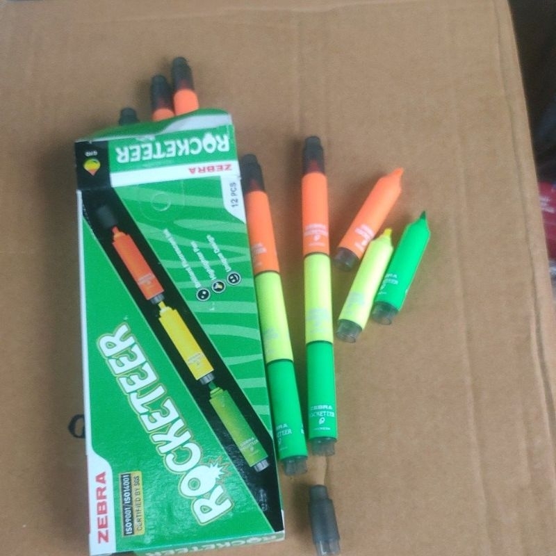 

Ay00! Stabilo Highlighter Pen Zebra 3 warna 1 lusin (12pcs)