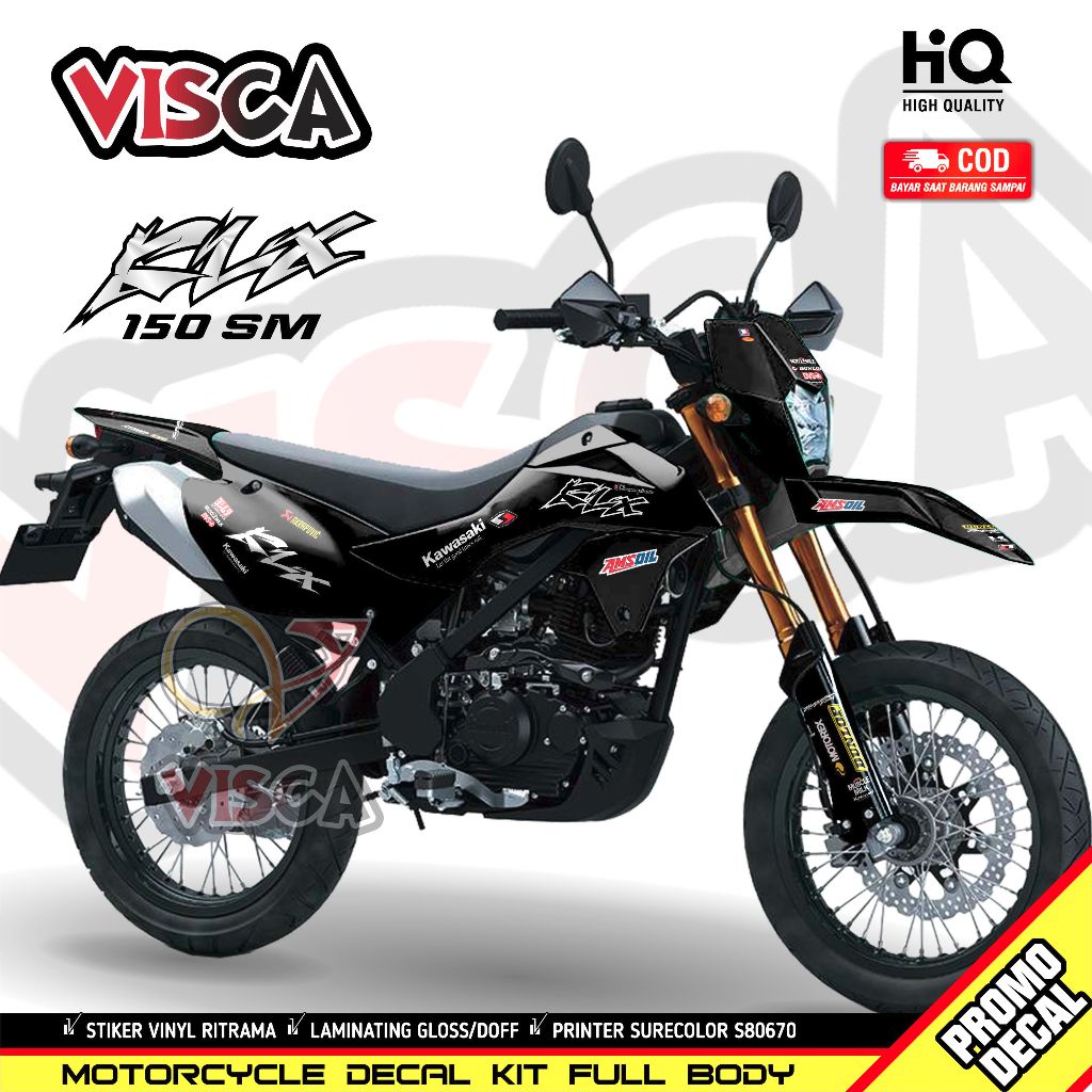 Decal Klx SM 150 Full Body Decal Supermoto Full Body Dekal KLX 150 Terbaru Decal KLX 150 SM POLOS