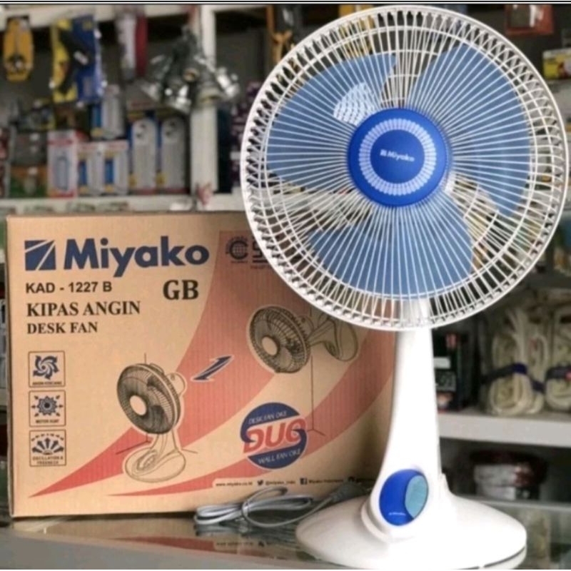 Kipas Angin Duduk Dinding MIYAKO KAD-1227 2IN1 ORIGINAL