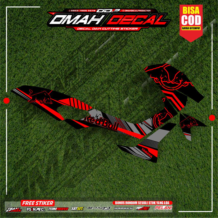 STIKER STRIPING TRANSPARAN NMAX OLD STICKER UV SEMI FULL VARIASI DESAIN RACING MODEL SIMPEL MINIMALI