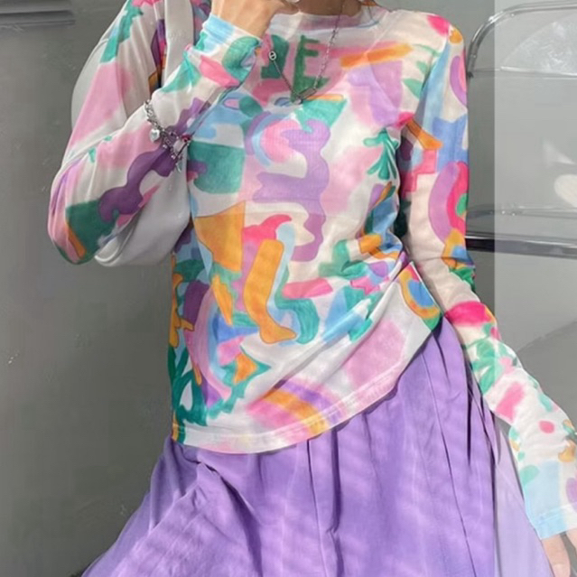 Preloved transparent/mesh top