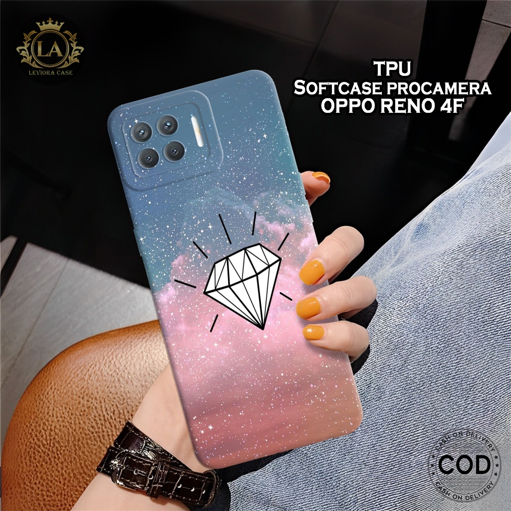 Case OPPO RENO 4F Terbaru - Leviora Case - Fashion Case Diamond - Softcase OPPO RENO 4F - Case Pro C