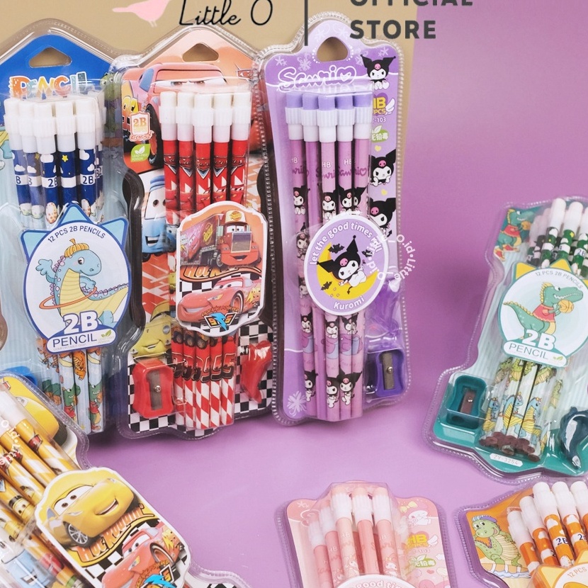 

Spesial 14in1 Set Pensil Unicorn Astronot Space Cars Set Stationary Pensil Goodiebag Back To School