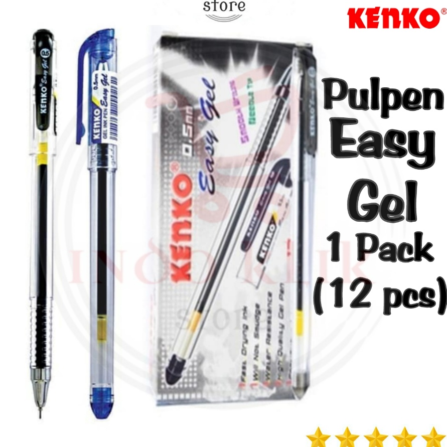 

FG2 Pulpen Easy Gel Kenko Ballpoint Gel 5 mm Pen Lancip Cair