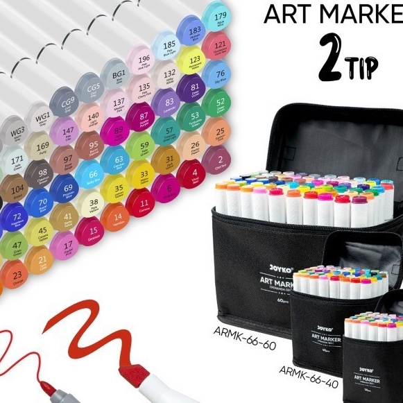 

Boom Art Marker Spidol Penanda Seni Berwarna Joyko ARMK663 6 Colors