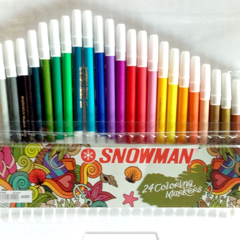 

Gila Spidol Warna Snowman 24 Colours PW24A