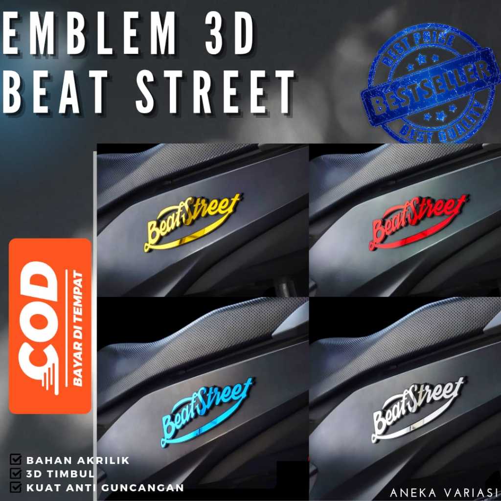 BUAT EMBLEM MEWAH KHUSUS BEAT STREET 3D EMBLEM TIMBUL LOGO BEAT STREET VARIASI AKSESORIS BEAT STREET