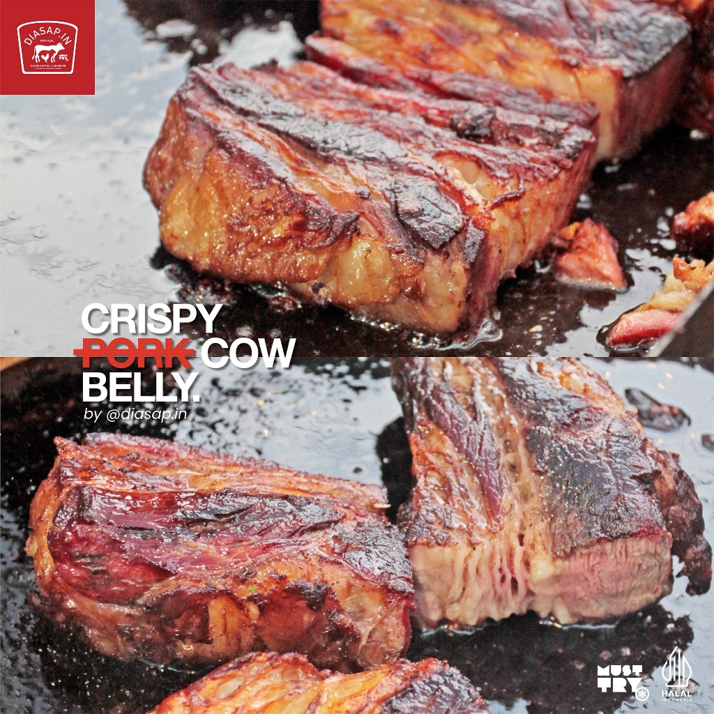 

CRISPY COW BELLY (500gr) Daging Sapi Frozen Food Makanan Instan Steak Beef DIASAPIN