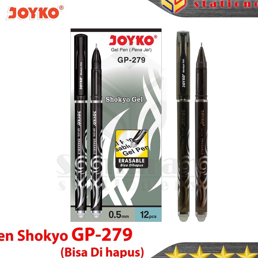 

FG2 Erasable Gel Pen Joyko Shokyo GP 279 Pulpen Cabut GelPen Shokyo GP279 5 mm Bisa Dihapus