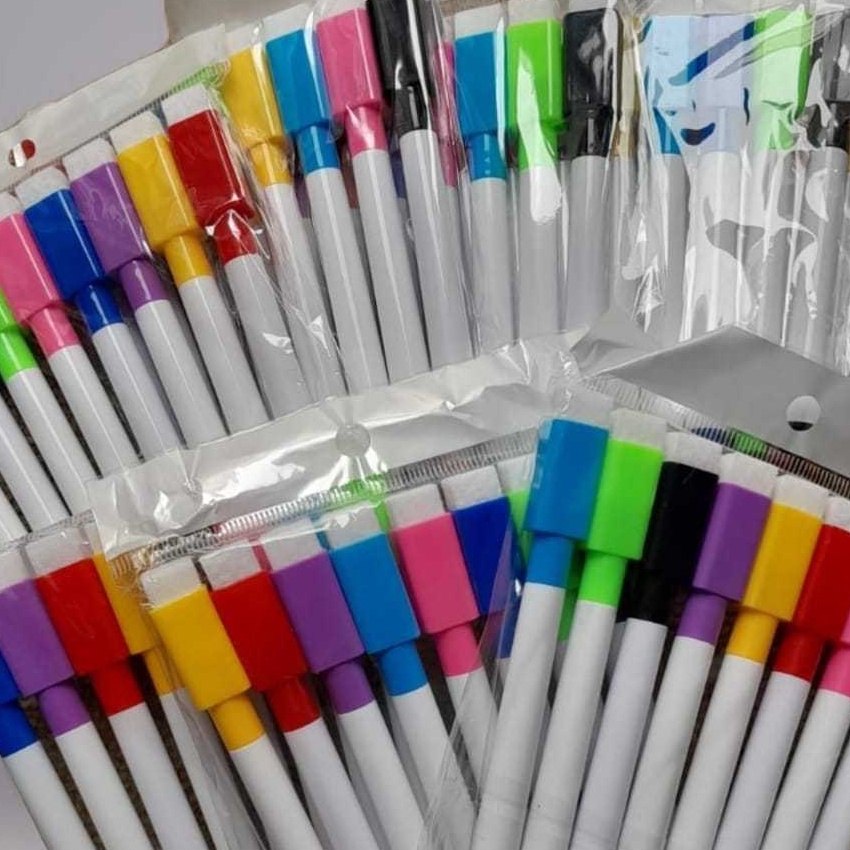 

Kilat 1 SET ISI 8PCS SPIDOL WARNA WARNI PENGHAPUS SPIDOL WIPE CLEAN BS