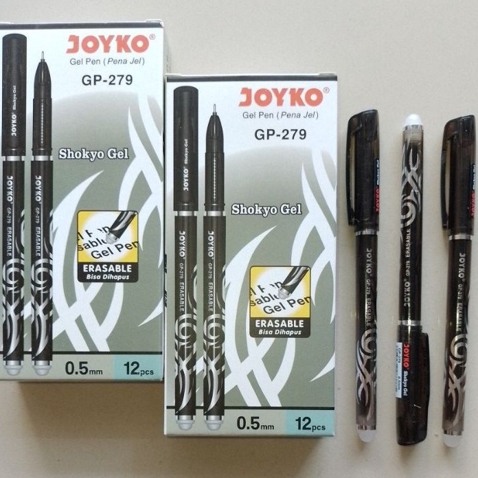 

HJ6 Pulpen Gel Pen Joyko Erasable GP279 Shokyo Gel 12 Pcs Orinal