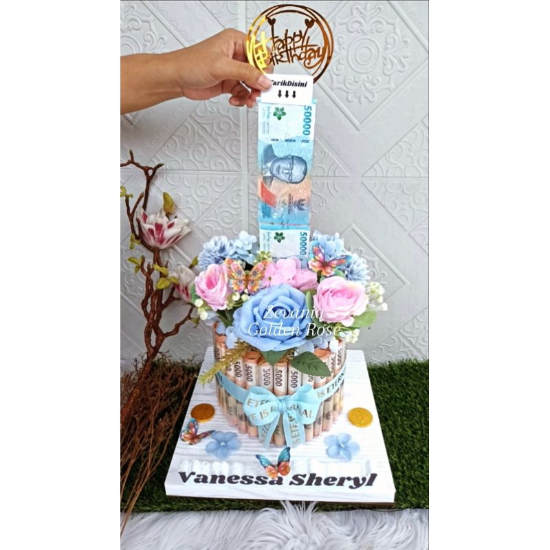 Money Cake uang ditarik (isi asli)