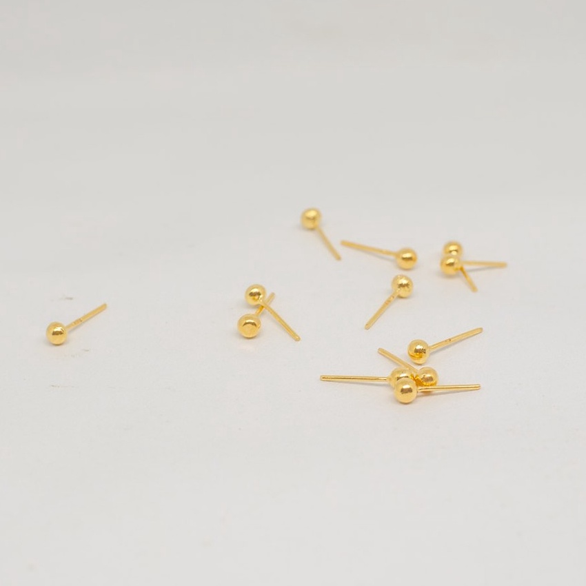 HJ6 Anting bayi emas model giwang  pelenis  tusuk bulat kadar 3