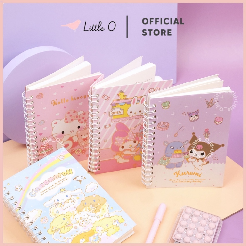 

Hemat 3 A6 Notebook Small Friends Ring Notebook Journal Notebook Buku Tulis Mini Binder Diary A6