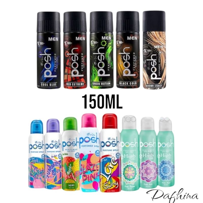 POSH PARFUME BODY SPRAY SERIES||PARFUM POSH 150ML|POSH MEN |POSH WOMEN