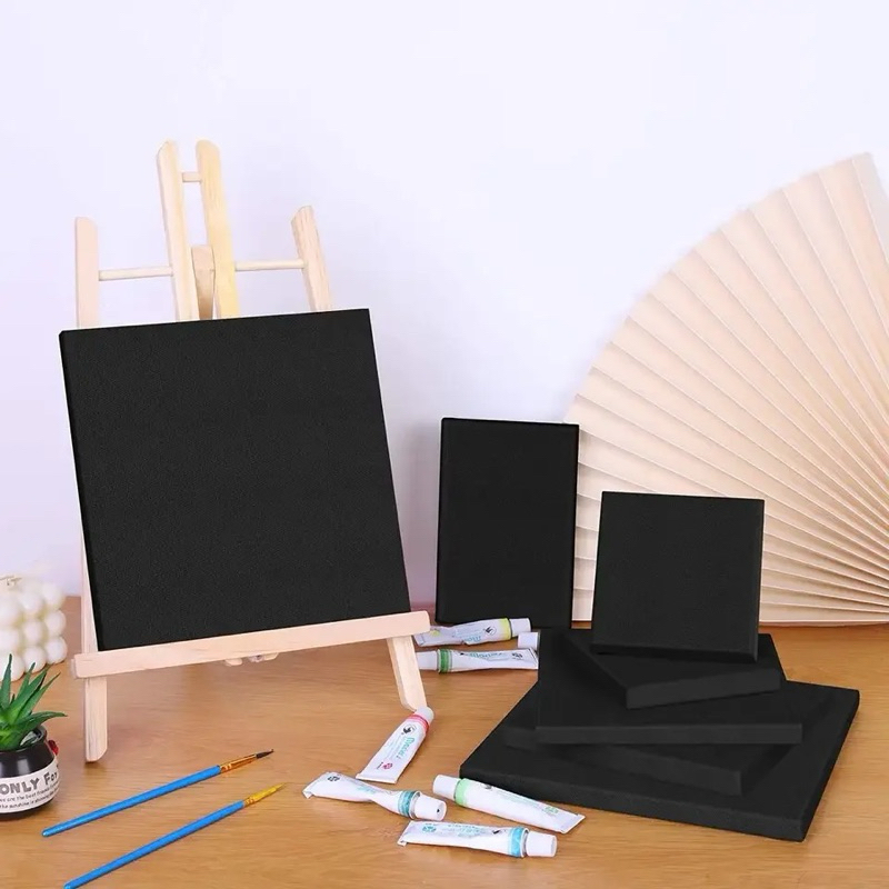 

Kanvas lukis hitam 20 x 20 SD 40x60 CM siap pakai sudah termasuk frame Black Kanvas