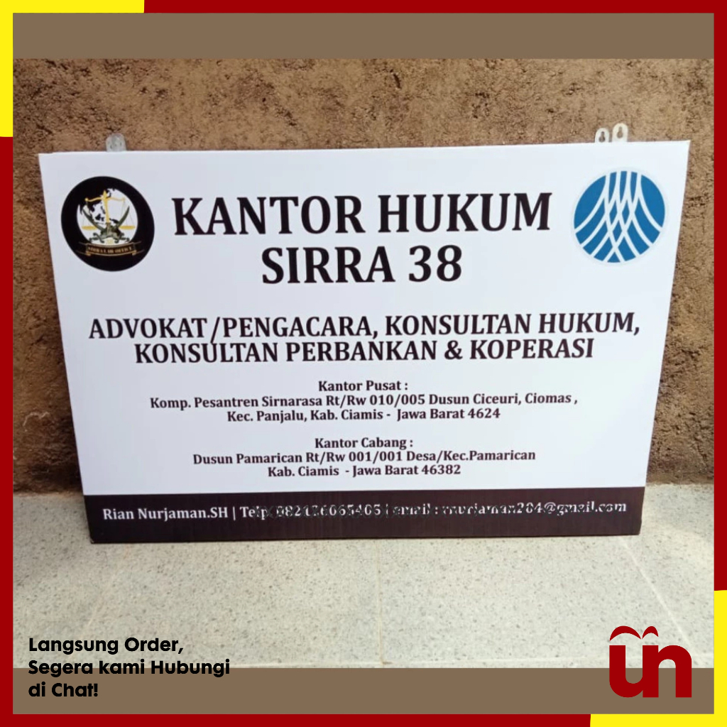 

Papan Nama Advokat Pengacara Hukum