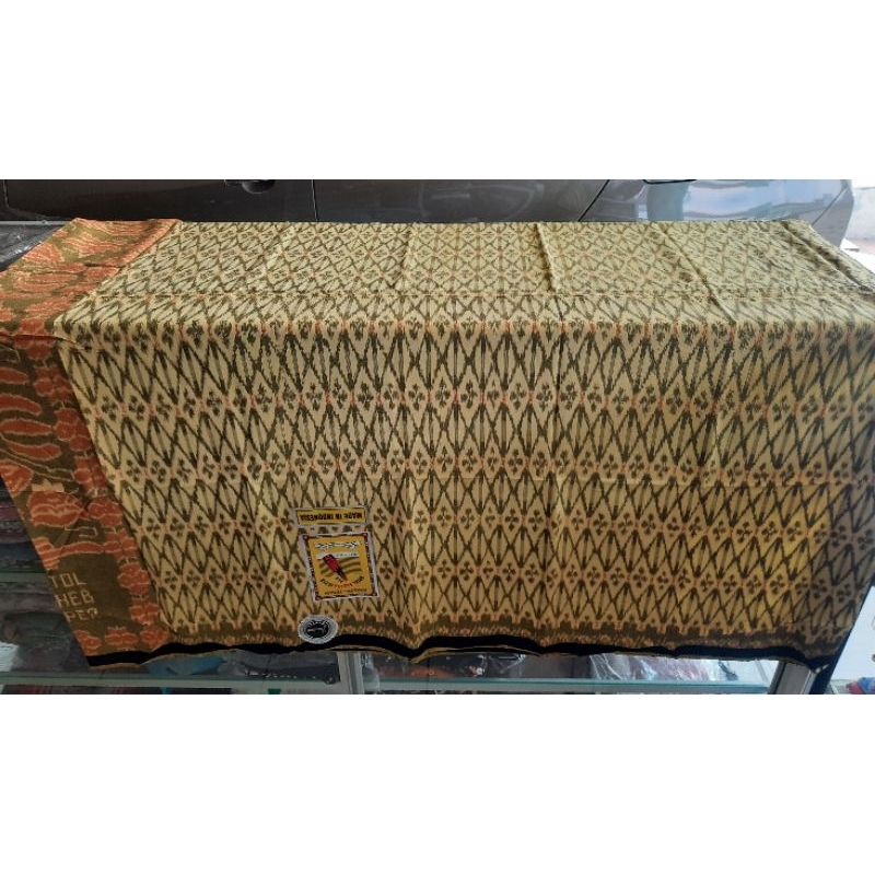 Sarung Goyor Botol Suheb Super Cap Sahara Warna Kuning Tenun ATBM Bali Super Warna Nusantara Habaib 