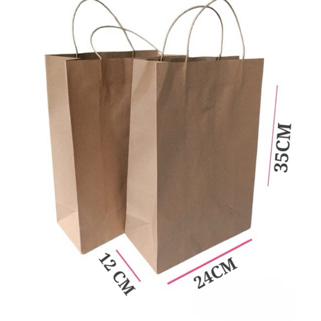 

Bag paper polos goodie bag gift bag paper bag tas kado kertas polos kraft 24x35